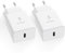 2 Pack Chargeurs USB C pour Samsung, Type-C Chargeur Secteur Rapide, PD Adaptateur Prise USB C Charge pour Samsung Galaxy S23 S22 S21 S20 FE S10e S10 S9 S8,Z Fold 3,Note 9 et Téléphones Série A