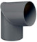 INEFA Curva di scarico a 80 gradi, raccordo per grondaie in PVC 75mm antracite, facile installazione a innesto, Made in Germany