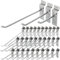 48Pcs Slatwall Hooks ( 16 Hooks Each - 4”, 6”, 8”) Metal Display Panel Hooks, Heavy Duty Slat Board Hooks for Panel, Commercial Grade Slatwall Deluxe Hooks for Garage Shop Retail Display, Silver