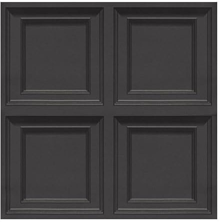 Pamatio Wood Panel 3D Effect Wallpaper Wooden Panels Simple Modern Featured Living Room Decorative Wall Covering, Vintage Wallpaper for Ceilings Bedroom, 53 x 950cm(Black)