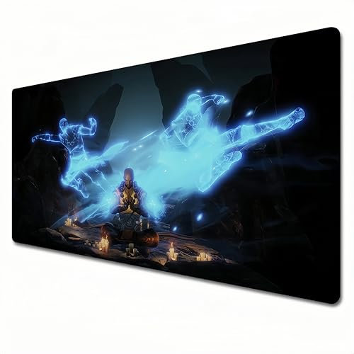 Diablo Tapis de souris de jeu | Noir et rouge | XL - 800 x 300 cm | Grand tapis de souris pour bureau | Bords cousus | Imperméable - Antidérapant (A06, XL)