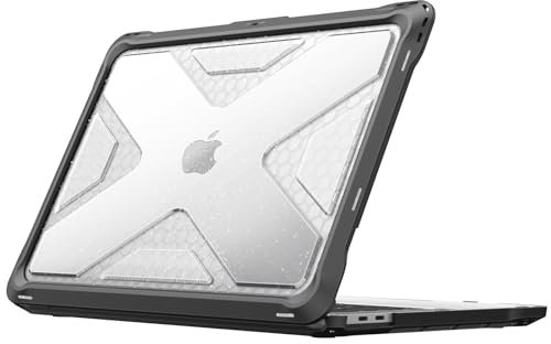 Fintie Hülle Kompatibel mit MacBook Pro 13 Zoll M2/M1 (2022-2016) A2338/A2289/A2251/A2159/A1989/A1706, Ganzkörper-Rugged TPU Stoßstange Schutzhülle Kompatibel mit MacBook Pro 13 Transparent(Glitzer)