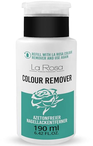 LaRosa Solvente SENZA ACETONE in flacone com pompa 190 ml con COMPLESSO VITAMINICO, ideale per rimuovere lo smalto tradizionale dalle unghie naturale, gel e acriliche, Acetone Free Rimuovi Smalto