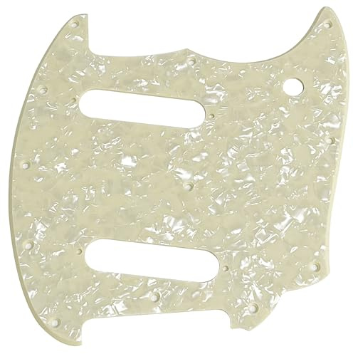 Gitarrenteile für Fender Offset Serie Mustang Gitarre Pickguard (1-lagig, cremefarbene Perle)