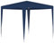 Manuell einziehbare Markise mit Pfosten, 2,5 x 2,5 m, blaues Partyzelt, Outdoor-Sonnenschutz, für Garten, Terrasse, Deck, UV-Schutz, wasserdichter Stoff