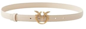 PINKO Love Berry H2 Belt W90 Beige - Smoke Grey - Antique Gold