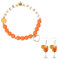 JazRvr 2er Set Party Deko, Hochwertige Acrylperlen Armband Und Frucht Ohrringe, Geschenk Für Freundin, Kollegen, Familie, Ideal Für Geburtstage, Taufen Und Feiern