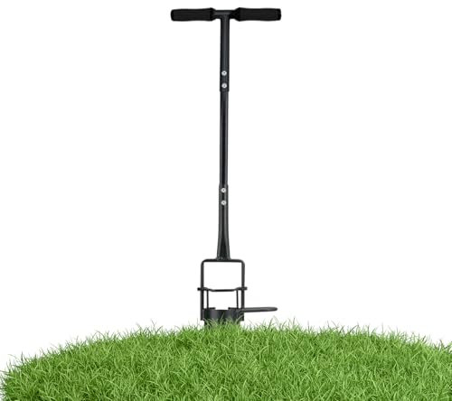 Bexdug Plantoir à Bulbes - Transplanteur avec Manche Long pour Jardin,Outil d'Plantation en Acier Multifonction pour Sol, Entretien Pelouse et Transplantation Précisé