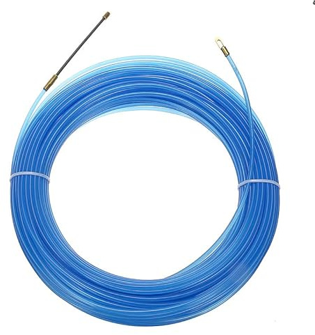 Ryanong Cable Fastener,Cable Push Puller, Fiberglass Nylon Cable Puller Fish Tape Wire Threading Tool Blue 4mm 5m-40m