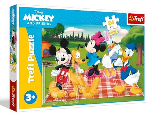 Trefl - Puzzle 24 Maxi Elemente, Die beliebte Mickey Mouse,Disney, 3+