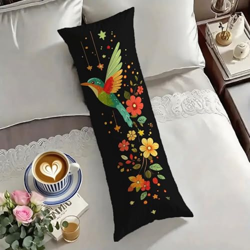 Kissenbezug 40x140 cm Farbe Seitenschläferkissen Bezug Tier Seitenschläferkissen, Body Pillow Samt Verbessern Sie Schlafqualität, Doppelseitig Drucken Langes Kissen für Sofa Schlafzimmer O-1799