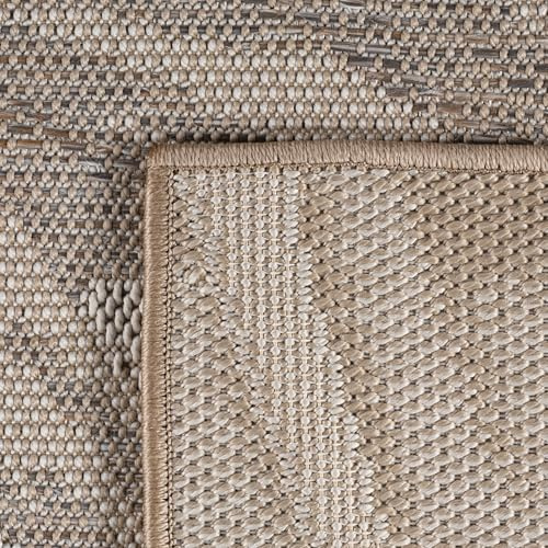 KADIMA DESIGN In- & Outdoor-Teppich Tropisches Muster Wetterfest Waschbar Strapazierfähig Beige 160x230 cm Balkon Terrasse Küche Fußbodenheizung geeignet Pflegeleicht Flur Oeko-TEX | VENTOUX