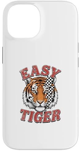 Easy Tiger Vintage Retro Checkered Lightning Bolt Graphic Case for iPhone 14