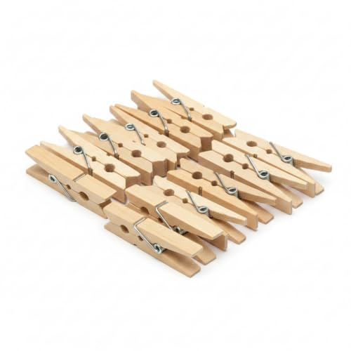 Mollette in Legno per Bucato 9x1,2 cm, 20 pezzi | In Legno, Per Bucato