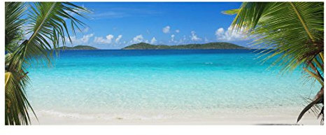 Bilderwelten Top Maritim Glasbilder Wandbild Foto Kunstdruck 30 x 80 cm, Perfect Maledives