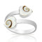 PLANETYS -925 Sterling Silber Herz Ring Auge des Heilige Lucie - Santa Lucia - Oeil de Sainte Lucie - Shiva Eye - Größe verstellbar