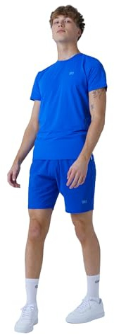 Sportkind Jungen & Herren Tennis, Training, Sport Shorts Regular Ultraleicht, hochelastisch, atmungsaktiv, UV-Schutz, Kobaltblau, Gr. L