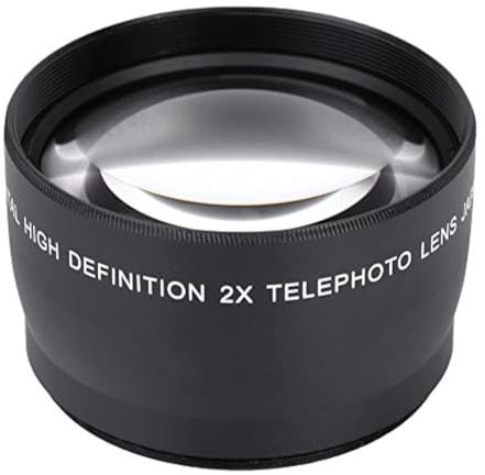 VBESTLIFE 58mm Teleobjektiv, Zubehör für Kameras 58MM 2X Vergrößerung Universal Telekonverter Teleobjektiv für Kameras