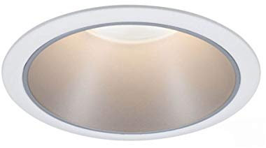Paulmann 93409 Luminaria empotrable LED Cole redonda incl. 1x6,5 W reg., foco empotrable, blanco, plateado, plástico, aluminio-zinc, foco techo 2700 K