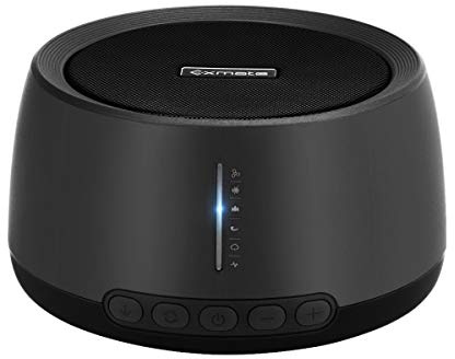 Exmate Sound Machine for Sleeping, Office Privacy & Relaxation - 30 Non-Looping HiFi Soothing Sounds (Fan, White Noise, Rain, Forrest, Ocean Wave, Fetal Tone) - Black - Adult