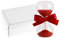 Confettando BOMBONIERA Set 3 Pezzi Mini Clessidra Vetro con Sabbia Rossa 3X6 CM con Astuccio