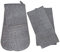 Divine Home Double Oven Glove and Tea Towel Set - 100% Cotton with Thick Heat-Resistant Lining for Protection from Hot Pots, Pans and Dishes. Soft, Stylish & Durable (3 Piece Set, Grey).