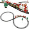 BAKAJI Trenino Natalizio sotto Albero 3in1 Locomotiva Luci Suoni con Vagoni + Slitta Babbo Natale Decorazioni Natalizie Pista Otto Dimensione 90 x 43 cm Giocattolo Bambini