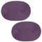 Platzset 2er Set Aubergine oval ca. 45x30 cm Platzdeckchen Tischset geflochtene Optik