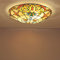 Tiffany Retro Wohnzimmer Deckenleuchte Vintage Schlafzimmer Deckenlampe Barock-Mediterraner-Lampen Gang Beleuchtet Porch Light Corridor Leuchten Balkon Küchenlampe Farbe Glas Lampenschirm (40cm)
