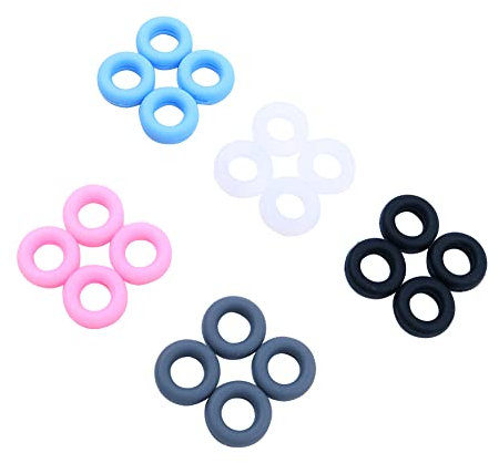 Hsthe Sea Anello per occhiali antiscivolo in silicone Occhiali Punta del tempio Anello per gancio per l'orecchio Anello per occhiali elastici Cuscinetti per le orecchie Coperture Supporto(10 paia)