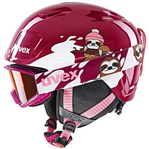 Uvex Kinder, Skihelm, Berry - White Sloth, 46-50 cm