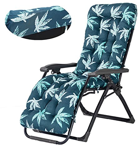 Errum Sun Lounger Cushions Only, Garden Sunlounger Cushions Garden Bench Cushion Seat Pads for Outdoor Garden Patio Beach (Green with Leaves, 170 * 53 * 8cm)
