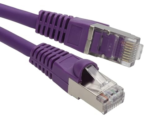 kenable Cat6A SSTP LSZH RJ45 Network Ethernet Patch 10 Gigabit Cable 0.25m Purple