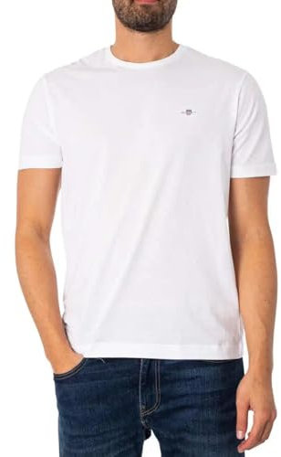 Gant REG SS Shirt À Manches Courtes Shield Regular, White, XL Homme