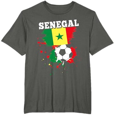 Supporter Fan Football Sénégalais Maillot Drapeau Du Sénégal T-Shirt