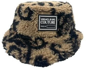 VERSACE JEANS COUTURE Bucket Hat, Fischerhut, Anglerhut, Teddy Jacquard Braun Größe S