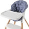 Twistshake Babyhochstuhl | Weißer Hochstuhl aus Buchenholz + graues Hochstuhlkissen mit 5-Punkt-Sicherheitsgurt und abnehmbarem Tablett | Öko-Tex-zertifiziertes Kissen | Kinderhochstuhl 0-4 Jahre