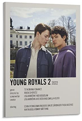 BBZL Young Royals Drama Poster Leinwand Kunst Dekoratives Gemälde Bild Druck Modern Familie Junge Mädchen Schlafzimmer Wohnzimmer Dekoration Wanddekoration Poster 60 x 90 cm