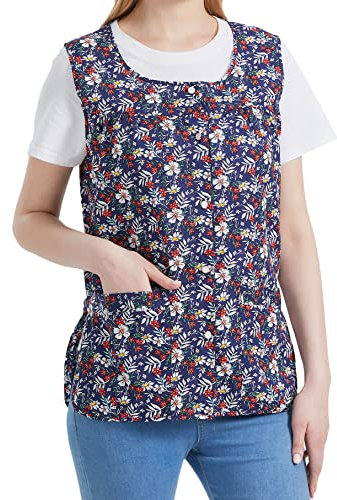 Nanxson Mujeres Tabard Delantal para el trabajo Cobbler Delantal con 2 bolsillos, babero impreso lindo, delantal para el trabajo Chef cocina CF3179