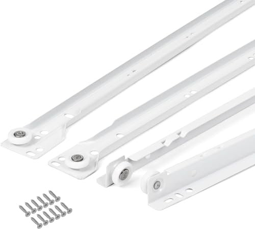 Coppia guide di scorrimento per cassetti 25 kg cm 50 bianche (cm 50)