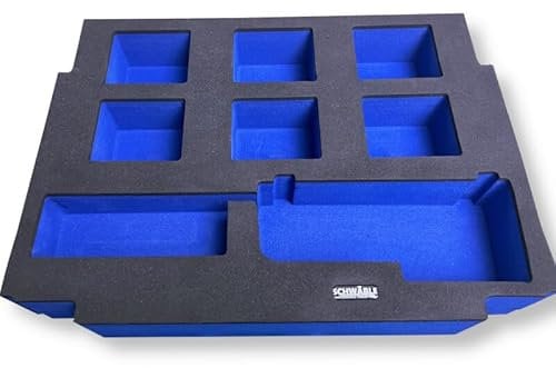 SCHWÄBLE® Schaumeinlage Schaumstoffeinlage für Makita Li-Ion 6x Akku 3-5Ah Lader