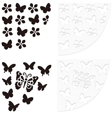 CRASPIRE 2 plantillas de Manga de Mariposa, Plantillas de Acrílico para Teñir Corbatas, Plantilla de Camisa Blanqueada, Pintura de Animales, Ventilador Reutilizable, Bricolaje para Álbumes de Recortes