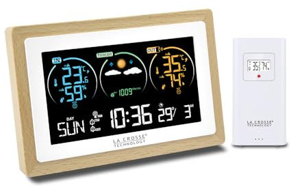 La Crosse Technology Stazione meteorologica colorata contorno legno WS6283