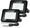 Lospitch Focos Led Exterior, 2PCS 20W IP66 Impermeable Foco Proyector LED, 1700LM Super Brillante 6000K Blanco Frío, Potente Luces Led Exterior para Terraza, Garaje (Sin Enchufe)