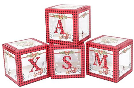 TOYANDONA 1 Satz Boxen Ballon-box Feiertagshintergrundstütze Urlaubsfoto-requisite Weihnachtsballon Fall Weihnachtsballons Fall Dekorative Ballonhülle Gründekor Buchstabe Papier Partybedarf