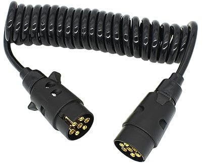 AUTOXBERT 3M 7 Pin Trailer Extension Cable,12v 7 Pin Extension Lead Cable Connector with Trailer Plug and Socket for Towing Caravan Trailer Truck RV