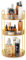 iarack Make Up Organizer, 360° Drehbar Kosmetik Organizer, Beauty Hautpflege Organizer, Schminktisch Organizer Drehbar für Badezimmer (3 Schichten, Gold)