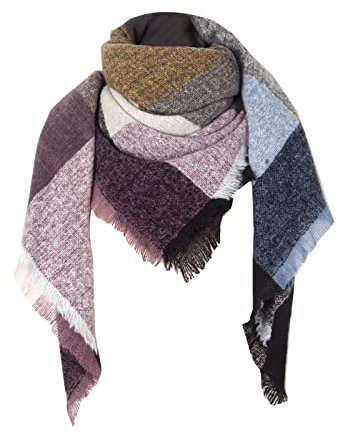 HANXIULIN Damen Schal Warm wickelschal Halswärmer Schals für kaltes Wetter Damen Strickschal mit Wolle Warme Schal