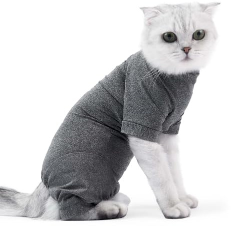Katzenbody Nach Op Katzen Kleidung Anti-leckende für Katze Body Operation Medizinische Haustierkleidung zur Genesung für Katze Bauchwunden oder Hautkrankheiten (L)