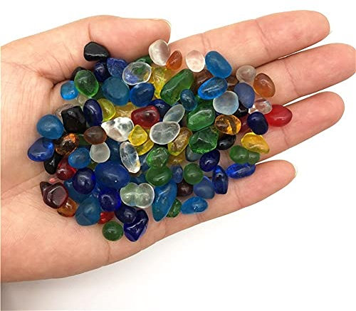 RVBLRDSE Bunter Kies, farbige Glasur, Kristall, Buddha-Aquarium, Steine, Dekor, Quarzkristalle Crystal Specimen